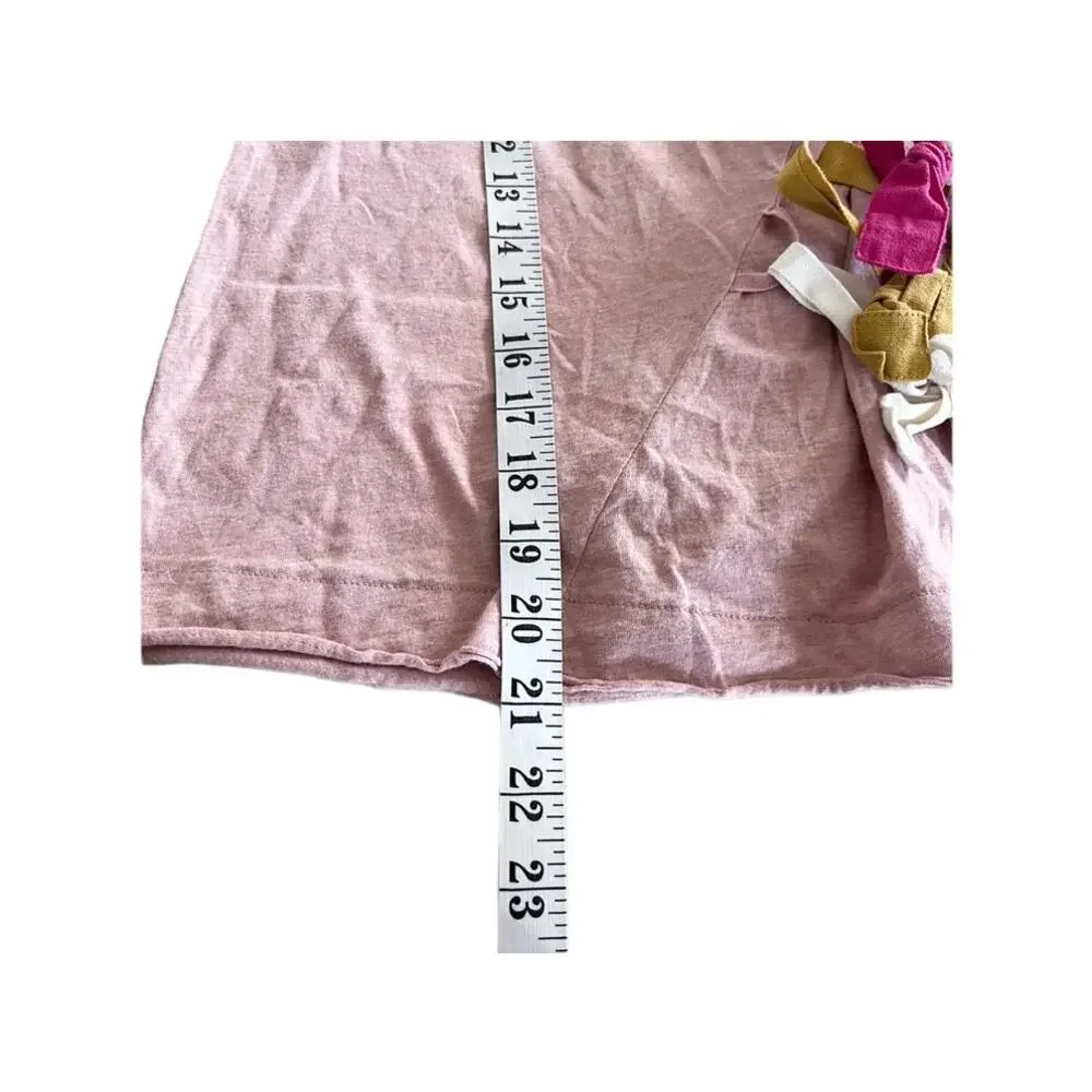 Tia Cibani girls box fit tee with cinching ribbon size 16